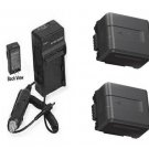 2X Batteries + Charger for Panasonic HDC-HS900K HDC-HS900P HDC-HS900 HDC-SD800