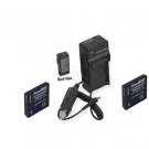 2 Batteries + Charger for Panasonic DMC-FT1D DMCFT1D DMCFT1G DMCFT1GC DMC-FT1GC