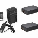 Two 2 Batteries + Charger for Canon LP-E10 LPE10 REBEL T3 EOS 1100D Digital