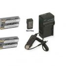 TWO 2X Batteries + Charger for Samsung SCL810 SCL860 SCL870 VP-W90 VP-W80 VP-W87