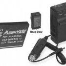 Battery + Charger for Panasonic CGA-S008E/1B DMW-BCE10PP DMW-BCE10 DMW-BCE10E