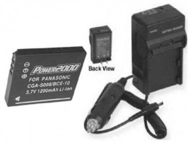 Battery + Charger for Panasonic CGA-S008E/1B DMW-BCE10PP DMW-BCE10 DMW-BCE10E