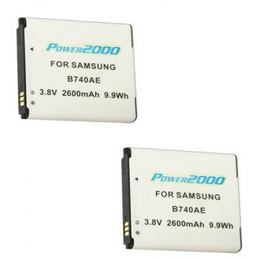 TWO 2 Batteries B740AK for Samsung EV-NX3000BEJUS EV-NX3000BOHUS EV-NX3000BOIUS