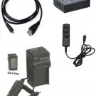 Remote + Battery + HDMI Cable + Charger for Fuji X-A1, X-T1, X-M1, X-A2, X-E2,
