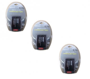 THREE 3 LP-E12 LPE12 Batteries for Canon EOS-M Mirrorless EOS Rebel SL1 EOS 100D