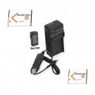 TWO Batteries + Charger for Sony DSC-W320P DSC-W320S DSC-W320R DSCW320S DSCW320R