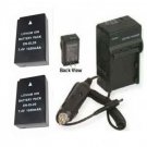 Two 2 EN-EL20 Batteries + Charger for Nikon 1 J1 1 J2 CoolPix A  1J1 1J2 Digital