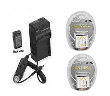 Two NP-BN1 Batteries + Charger for Sony DSC-TX100V DSC-TX100B DSC-T99V DSC-T99B
