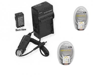 2X Batteries + Charger for Sony DSC-W710 DSC-W730 DSCW730/L DSC-WX60 DSC-WX60B