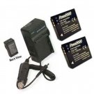 TWO IA-BH125C Batteries +Charger for Samsung HMX-R10 HMX-R10B HMX-R10BN HMX-R10S