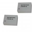 TWO 2 Batteries NB-10L for Canon Powershot G1 X SX40 HS Digital Camera