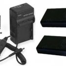 TWO 2 EN-EL9 En-EL9A Batteries + Charger for Nikon DSLR D40 D40X D60 D3000 D5000