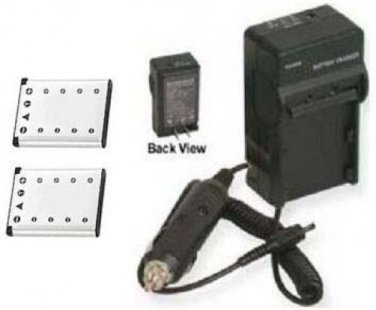 Two 2 Batteries + Charger for Casio EX-ZS5PK EX-ZS5BK EX-ZS5SR EX-ZS5EO EX-ZS5P