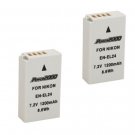 Two 2X EN-EL24 Batteries for Nikon 1 One J5 Digital Camera # 27707 27709 27712