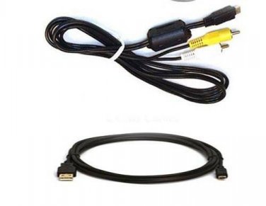 USB + AV CABLE for Olympus SZ-31 SZ-31MR TG-620iHS TG820iHS SH-21 SH-25MR