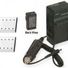 Two Batteries + Charger for Casio EX-Z800PK EX-Z800SR EX-Z800VP EX-Z800YW EX-ZS5