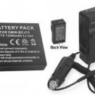 Battery + Charger for Panasonic DMC-LX5K DMC-LX5 DMCLX5