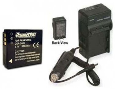 CGA-S005A/1B CGAS005 Battery + Charger for Panasonic DMCLX9R DMCFX100K DMCLX9H