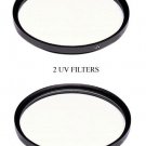 TWO 2X 40.5mm UV Filters for Sanyo Xacti VPCHD1010BK VPC-HD1010EX