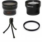Wide Lens + Tele + UV +Tripod for Panasonic DMC-GM1 DMC-GM1K DMC-GM1KD DMC-GM1KS
