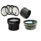 Wide Lens + Tele Lens + Macro Close Up + Tube for Canon Powershot G10 G11 G12
