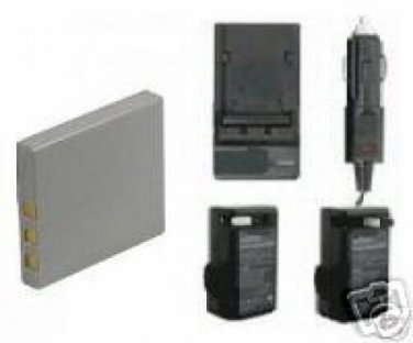 Battery + Charger kit for Pentax Optio WPi W10 W20 A40