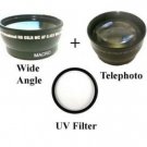 Wide Lens + Tele + UV for Sony HDR-CX350V HDR-CX350VE HDR-CX350 HDR-CX350E