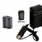 Battery + Charger for Panasonic DMC-FZ28EB-K DMC-FZ28S DMC-FZ28K DMC-FZ30 FZ30BB