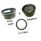Wide Lens + Tele + UV for Samsung HMX-H203 HMX-H204 HMX-H204BN HMX-H204LN H204SN