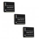 3X DMW-BCH7 DMW-BCH7E DMW-BCH7PP Batteries for Panasonic DMC-FP3D DMC-FP3G