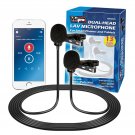 Dual Head Lavalier Lapel Clip-on Condenser Microphone for SmartPhones & Tablets