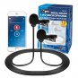 Dual Head Lavalier Lapel Clip-on Condenser Microphone for SmartPhones & Tablets