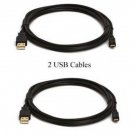 TWO 2 USB CABLES UC-E16 for Nikon COOLPIX A L25 L26 L810 S30 S31 L28 L30 L820