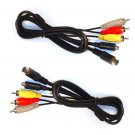 2 AV Cables for Sony DCR-DVD905 DCR-DVD908 DCR-DVD910 DCR-HC16 DCR-HC17 DCR-HC18
