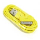 Yellow 6FT USB Power Cable Charging Cord Sync Charge iPhone 3G 3GS 4 4S iPod Touch