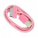 Pink 6FT USB Power Cable Charging Cord Sync Charge iPhone 3G 3GS 4 4S iPod Touch