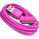Hot Pink 6FT USB Power Cable Charging Cord Sync Charge iPhone 3G 3GS 4 4S iPod Touch