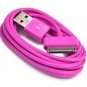 Hot Pink 6FT USB Power Cable Charging Cord Sync Charge iPhone 3G 3GS 4 4S iPod Touch