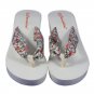 Fancy Roman Revival Cotton Mid Heel Wedges