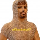 Butted Chain Mail Aluminium Coif with Silver Anodizing