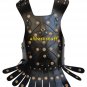 Medieval Body Muscle Breastplate Armor Leather Body Armor Black with Belt