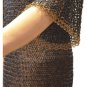 Chain Mail Round Riveted Shirt Black with Round Rivet Brass Rings Extra Large LL