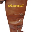 Medieval Leather boots Light Brown Long shoes