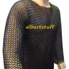 MS Chainmail Butted Shirt with Blackend Coating Meduim SCA Chain Mail Armor
