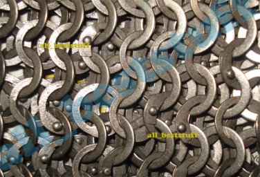 MS Chainmail Flat Riveted with Flat Solid Rings Chain mail- SHEET Only