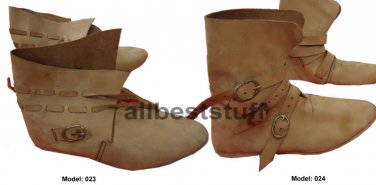 Medieval Leather Shoe Brown High Quality Boots
