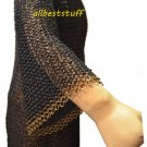 Chain mail Shirt Round Rivet Heavy Black with Round Riveted Brass Maille
