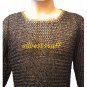 Chain mail Shirt Round Rivet Heavy Black with Round Riveted Brass Maille