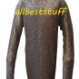 Chain Mail Shirt Flat Riveted with Flat Solid Ring Integrated Coif & Mittens 8mm