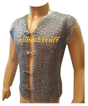 Chain Mail Riveted Club Jacket with Metal Clasp